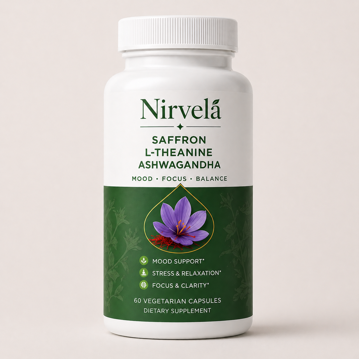 Nirvela - Saffron, L-Theanine, Ashwagandha